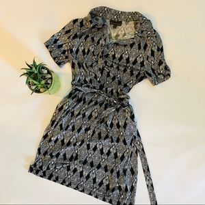 NWOT Tie Waste B+W Shirtdress | 4